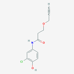 molecular formula C12H12ClNO3 B7648028 N-(3-chloro-4-hydroxyphenyl)-3-prop-2-ynoxypropanamide 