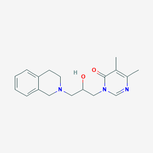 molecular formula C18H23N3O2 B7648054 3-[3-(3,4-dihydro-1H-isoquinolin-2-yl)-2-hydroxypropyl]-5,6-dimethylpyrimidin-4-one 