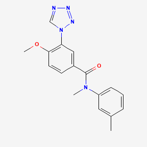 4-methoxy-N-methyl-N-(3-methylphenyl)-3-(tetrazol-1-yl)benzamide