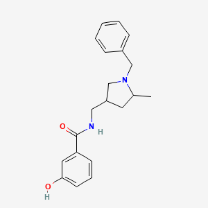 N-[(1-benzyl-5-methylpyrrolidin-3-yl)methyl]-3-hydroxybenzamide