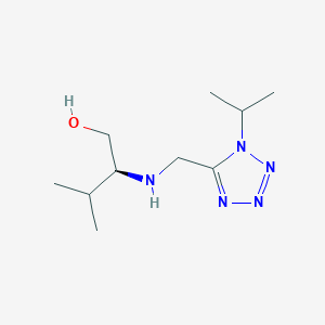 molecular formula C10H21N5O B7648065 (2S)-3-methyl-2-[(1-propan-2-yltetrazol-5-yl)methylamino]butan-1-ol 