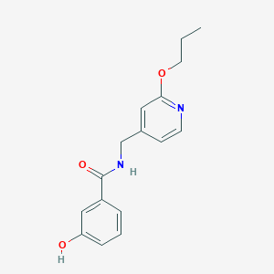 molecular formula C16H18N2O3 B7648078 3-hydroxy-N-[(2-propoxypyridin-4-yl)methyl]benzamide 