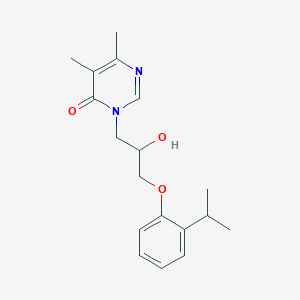 3-[2-Hydroxy-3-(2-propan-2-ylphenoxy)propyl]-5,6-dimethylpyrimidin-4-one