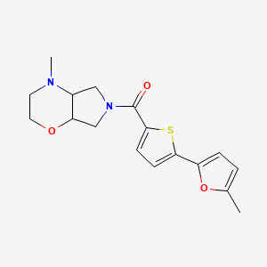 molecular formula C17H20N2O3S B7648154 (4-Methyl-2,3,4a,5,7,7a-hexahydropyrrolo[3,4-b][1,4]oxazin-6-yl)-[5-(5-methylfuran-2-yl)thiophen-2-yl]methanone 