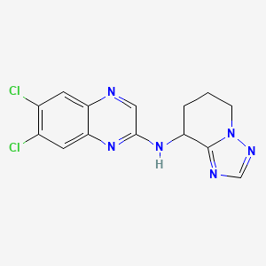 6,7-dichloro-N-(5,6,7,8-tetrahydro-[1,2,4]triazolo[1,5-a]pyridin-8-yl)quinoxalin-2-amine