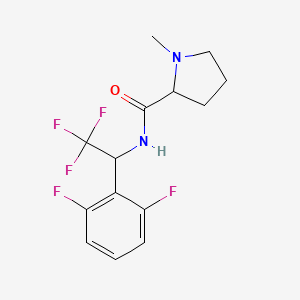 N-[1-(2,6-difluorophenyl)-2,2,2-trifluoroethyl]-1-methylpyrrolidine-2-carboxamide