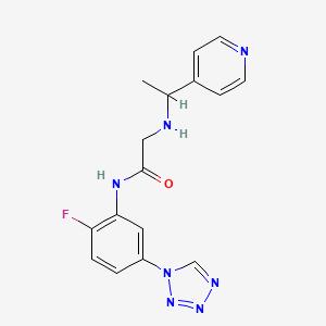 N-[2-fluoro-5-(tetrazol-1-yl)phenyl]-2-(1-pyridin-4-ylethylamino)acetamide