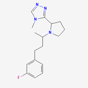 3-[1-[4-(3-Fluorophenyl)butan-2-yl]pyrrolidin-2-yl]-4-methyl-1,2,4-triazole