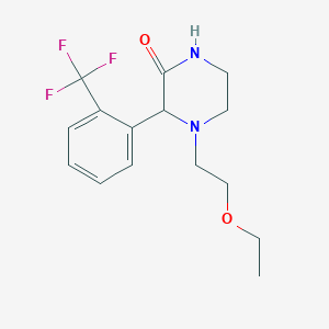 4-(2-Ethoxyethyl)-3-[2-(trifluoromethyl)phenyl]piperazin-2-one