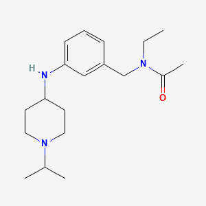 N-ethyl-N-[[3-[(1-propan-2-ylpiperidin-4-yl)amino]phenyl]methyl]acetamide