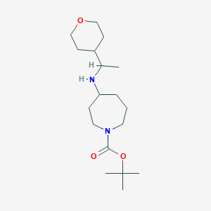 Tert-butyl 4-[1-(oxan-4-yl)ethylamino]azepane-1-carboxylate