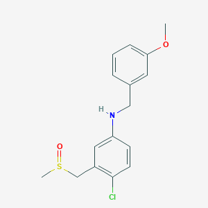 4-chloro-N-[(3-methoxyphenyl)methyl]-3-(methylsulfinylmethyl)aniline