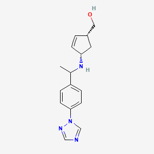 [(1R,4S)-4-[1-[4-(1,2,4-triazol-1-yl)phenyl]ethylamino]cyclopent-2-en-1-yl]methanol