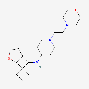 molecular formula C20H35N3O2 B7648797 1-(2-morpholin-4-ylethyl)-N-spiro[2-oxabicyclo[3.2.0]heptane-7,1'-cyclobutane]-6-ylpiperidin-4-amine 