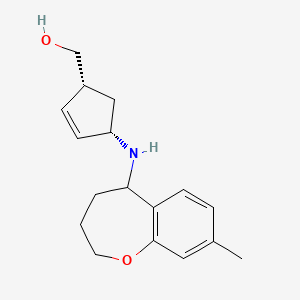 molecular formula C17H23NO2 B7648804 [(1R,4S)-4-[(8-methyl-2,3,4,5-tetrahydro-1-benzoxepin-5-yl)amino]cyclopent-2-en-1-yl]methanol 