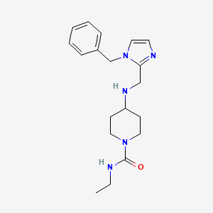 molecular formula C19H27N5O B7648814 4-[(1-benzylimidazol-2-yl)methylamino]-N-ethylpiperidine-1-carboxamide 