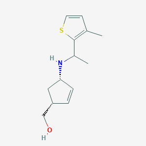 [(1R,4S)-4-[1-(3-methylthiophen-2-yl)ethylamino]cyclopent-2-en-1-yl]methanol