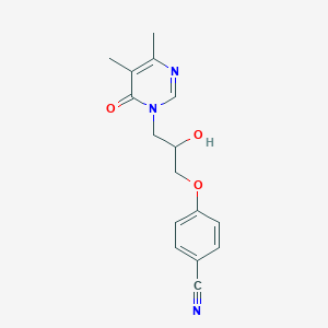 4-[3-(4,5-Dimethyl-6-oxopyrimidin-1-yl)-2-hydroxypropoxy]benzonitrile