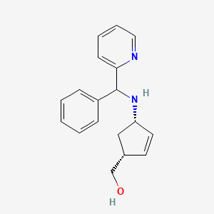 [(1R,4S)-4-[[phenyl(pyridin-2-yl)methyl]amino]cyclopent-2-en-1-yl]methanol