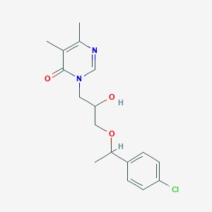 3-[3-[1-(4-Chlorophenyl)ethoxy]-2-hydroxypropyl]-5,6-dimethylpyrimidin-4-one