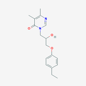 molecular formula C17H22N2O3 B7648884 3-[3-(4-Ethylphenoxy)-2-hydroxypropyl]-5,6-dimethylpyrimidin-4-one 