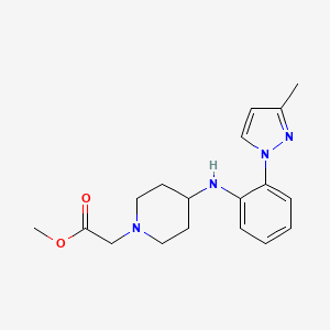 Methyl 2-[4-[2-(3-methylpyrazol-1-yl)anilino]piperidin-1-yl]acetate