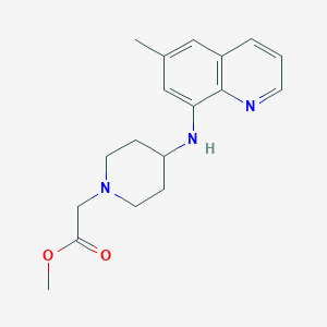 Methyl 2-[4-[(6-methylquinolin-8-yl)amino]piperidin-1-yl]acetate