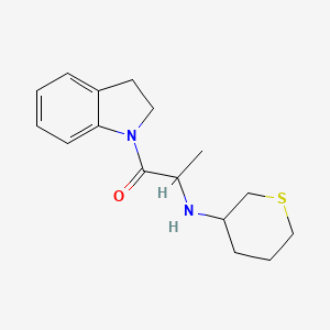 1-(2,3-Dihydroindol-1-yl)-2-(thian-3-ylamino)propan-1-one