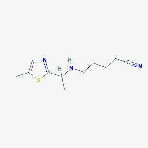 5-[1-(5-Methyl-1,3-thiazol-2-yl)ethylamino]pentanenitrile