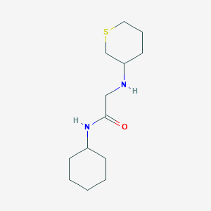 molecular formula C13H24N2OS B7648975 N-cyclohexyl-2-(thian-3-ylamino)acetamide 