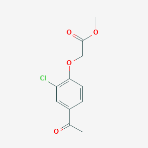 molecular formula C11H11ClO4 B7648977 Methyl 2-(4-acetyl-2-chlorophenoxy)acetate 