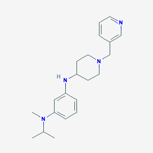 3-N-methyl-3-N-propan-2-yl-1-N-[1-(pyridin-3-ylmethyl)piperidin-4-yl]benzene-1,3-diamine