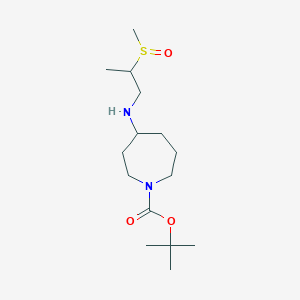 molecular formula C15H30N2O3S B7648999 Tert-butyl 4-(2-methylsulfinylpropylamino)azepane-1-carboxylate 