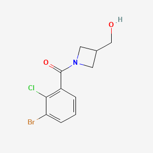 molecular formula C11H11BrClNO2 B7649009 (3-Bromo-2-chlorophenyl)-[3-(hydroxymethyl)azetidin-1-yl]methanone 