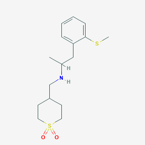 N-[(1,1-dioxothian-4-yl)methyl]-1-(2-methylsulfanylphenyl)propan-2-amine