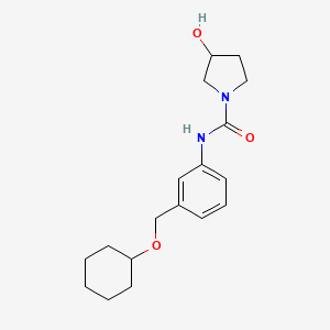 N-[3-(cyclohexyloxymethyl)phenyl]-3-hydroxypyrrolidine-1-carboxamide