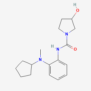 N-[2-[cyclopentyl(methyl)amino]phenyl]-3-hydroxypyrrolidine-1-carboxamide