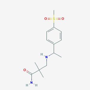 2,2-Dimethyl-3-[1-(4-methylsulfonylphenyl)ethylamino]propanamide