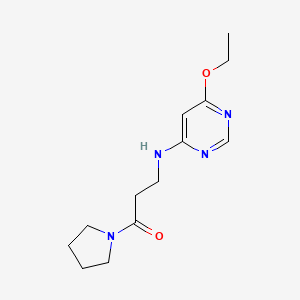 3-[(6-Ethoxypyrimidin-4-yl)amino]-1-pyrrolidin-1-ylpropan-1-one