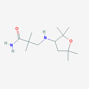 molecular formula C13H26N2O2 B7649097 2,2-Dimethyl-3-[(2,2,5,5-tetramethyloxolan-3-yl)amino]propanamide 