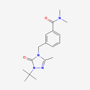 3-[(1-tert-butyl-3-methyl-5-oxo-1,2,4-triazol-4-yl)methyl]-N,N-dimethylbenzamide