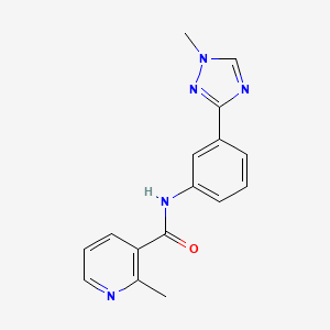 molecular formula C16H15N5O B7649176 2-methyl-N-[3-(1-methyl-1,2,4-triazol-3-yl)phenyl]pyridine-3-carboxamide 