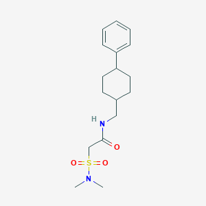 molecular formula C17H26N2O3S B7649188 2-(dimethylsulfamoyl)-N-[(4-phenylcyclohexyl)methyl]acetamide 