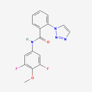 N-(3,5-difluoro-4-methoxyphenyl)-2-(triazol-1-yl)benzamide