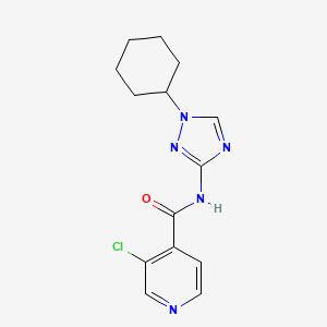 3-chloro-N-(1-cyclohexyl-1,2,4-triazol-3-yl)pyridine-4-carboxamide