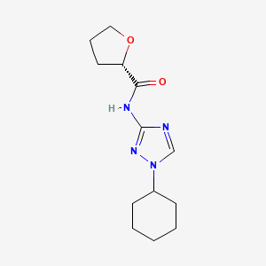 molecular formula C13H20N4O2 B7649208 (2S)-N-(1-cyclohexyl-1,2,4-triazol-3-yl)oxolane-2-carboxamide 