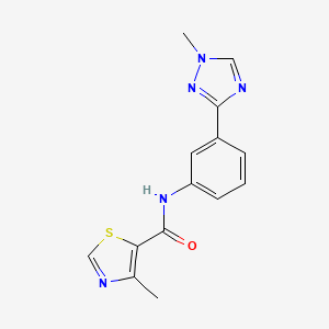 4-methyl-N-[3-(1-methyl-1,2,4-triazol-3-yl)phenyl]-1,3-thiazole-5-carboxamide