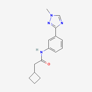 2-cyclobutyl-N-[3-(1-methyl-1,2,4-triazol-3-yl)phenyl]acetamide