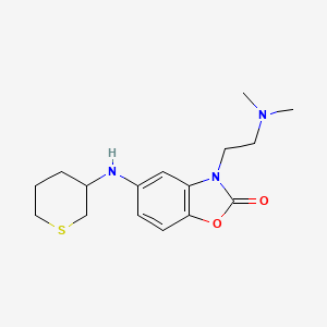 3-[2-(Dimethylamino)ethyl]-5-(thian-3-ylamino)-1,3-benzoxazol-2-one