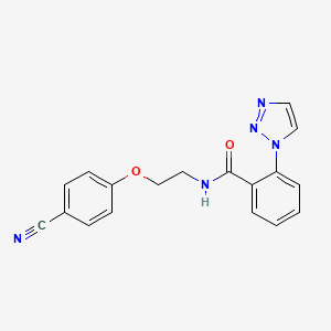 N-[2-(4-cyanophenoxy)ethyl]-2-(triazol-1-yl)benzamide